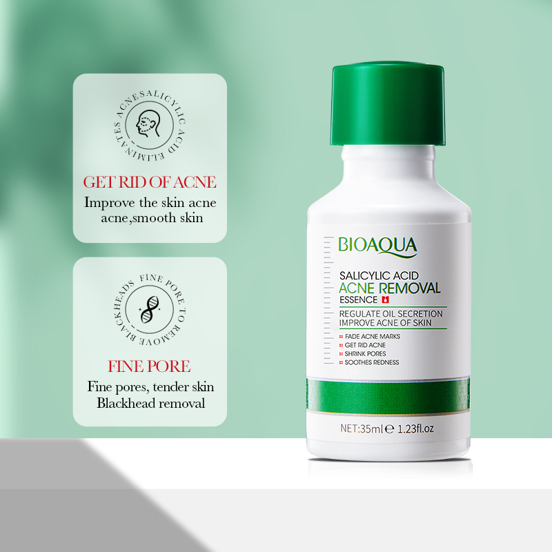 Salicylic Acid Blackhead Remover - 35ml BIOAOUA Kwas salicylowy Esencja przeciwtrądzikowa