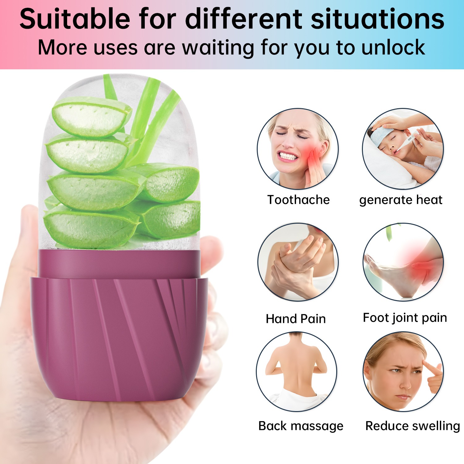 Face Ice Roller Puffiness - Estetyczna, minimalistyczna forma do lodu na