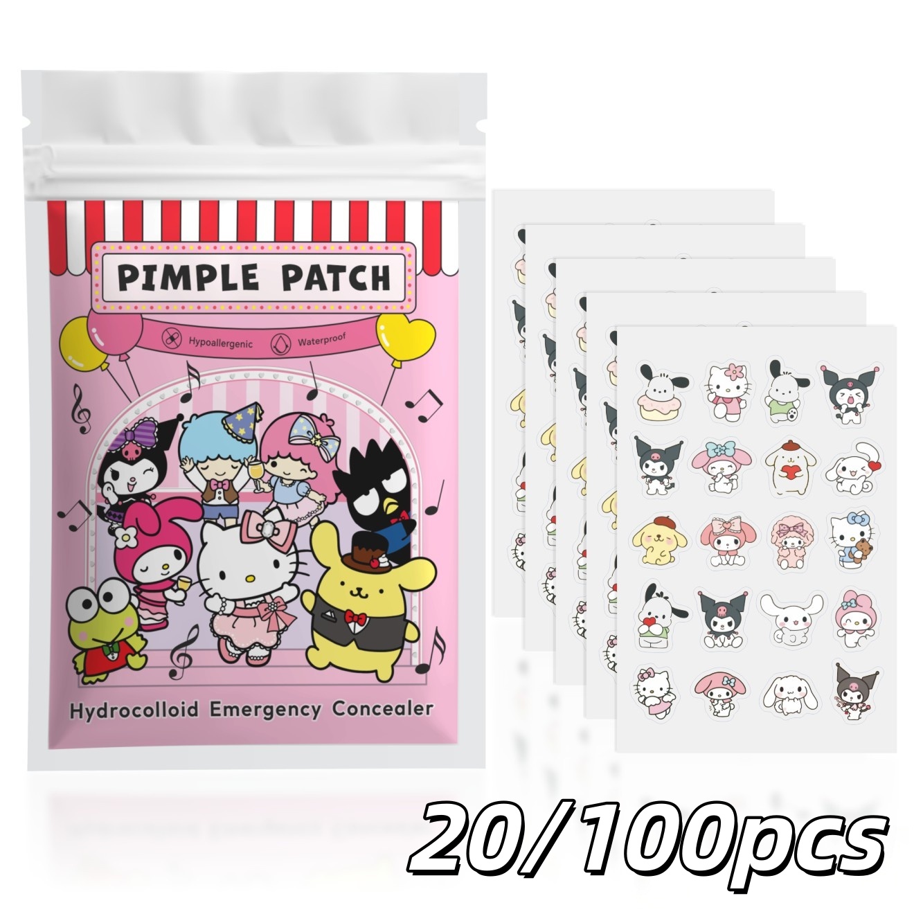 Hydrocolloid Pimple Patch - Zestaw hydrokoloidowych plastry na pryszcze Hello