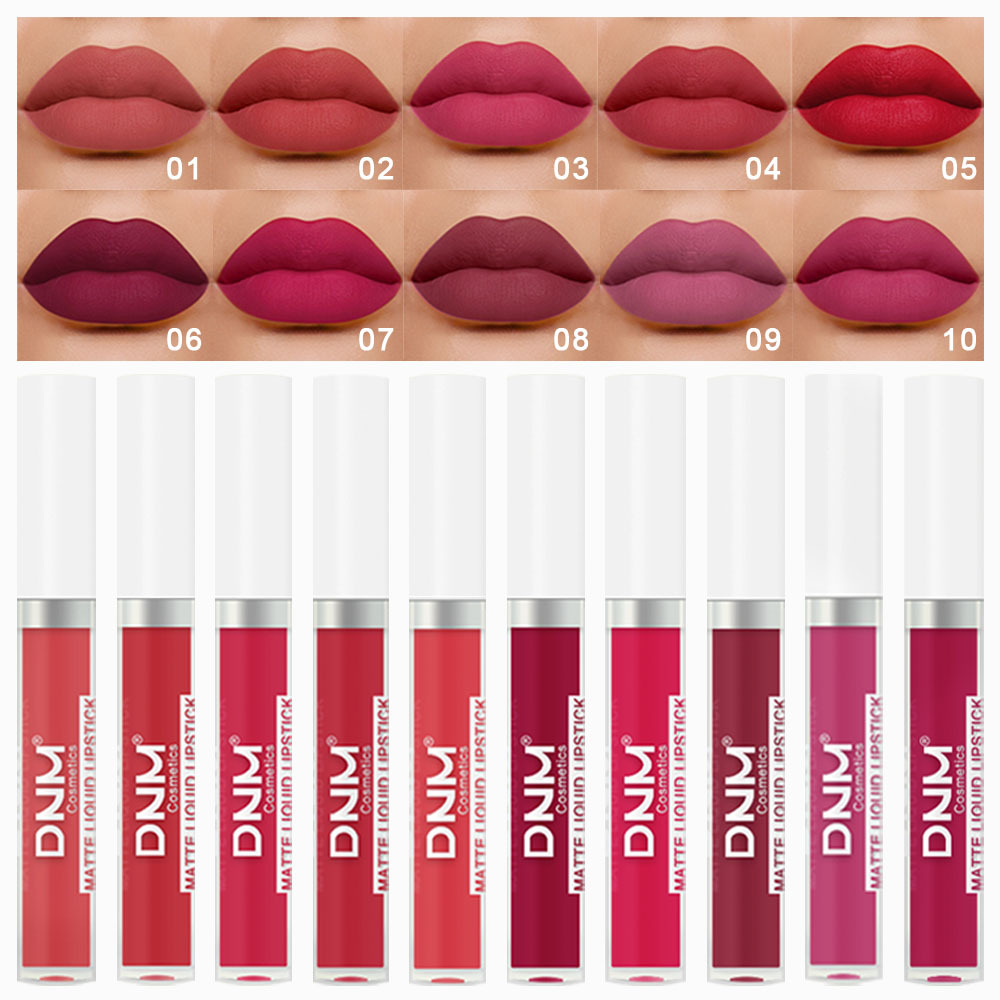 Matte Velvet Lip Tint Long Lasting - DNM 18 Kolorów Matowy Aksamitny Błyszczyk