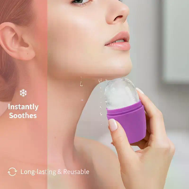 Face Ice Roller Puffiness - Silikonowy roller do twarzy i oczu,