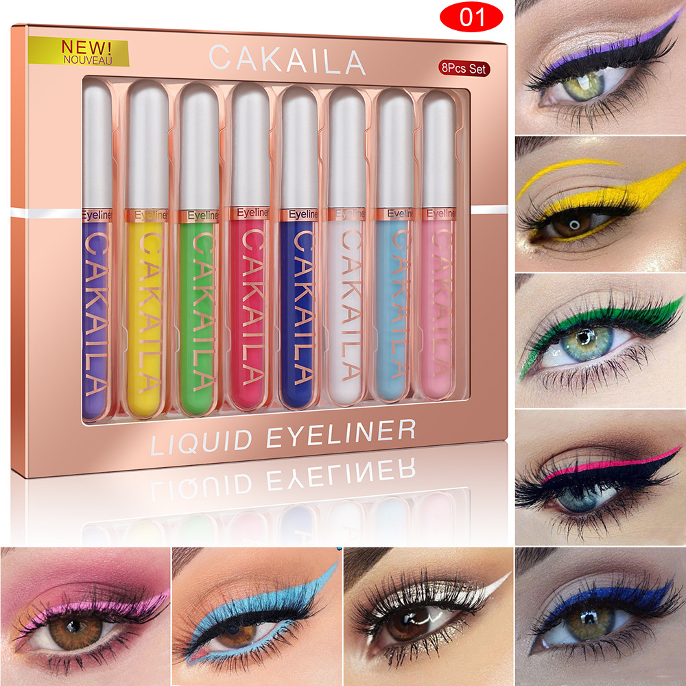 Zestaw 8 kolorowych wodoodporn – Waterproof Liquid Eyeliner Pen recenzja i cena