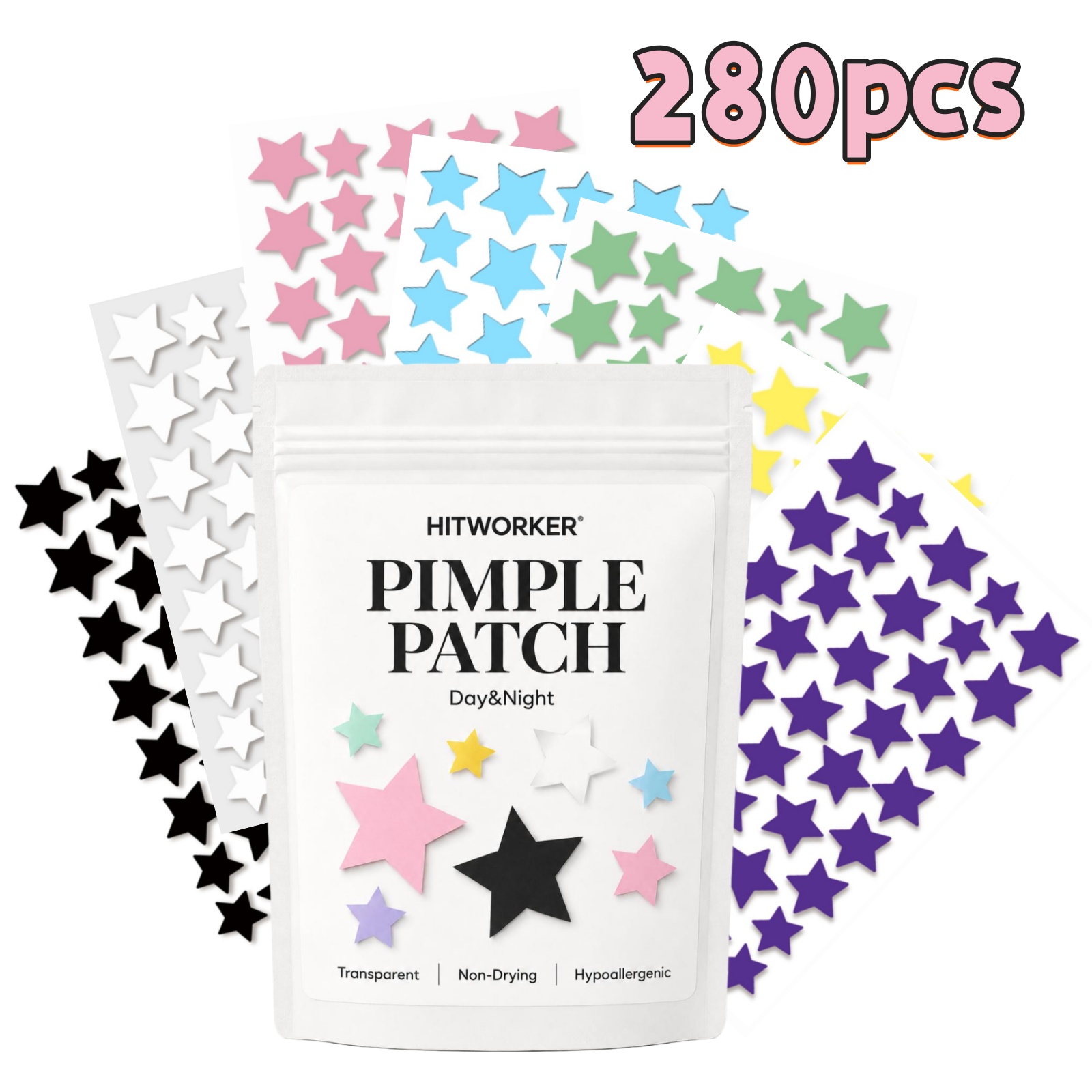 280 szt. Tęczowe, kolorowe pla – Hydrocolloid Pimple Patch recenzja i cena