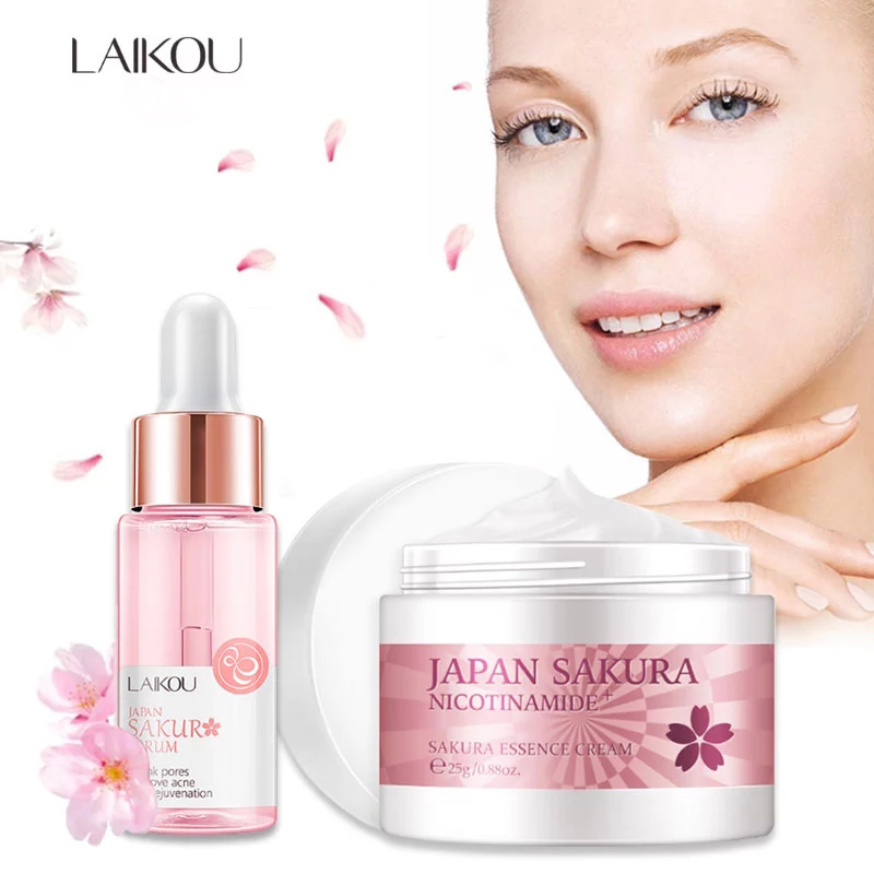 Serum LAIKOU Sakura i kolageno – Niacinamide Pore Shrinking Essence recenzja i cena