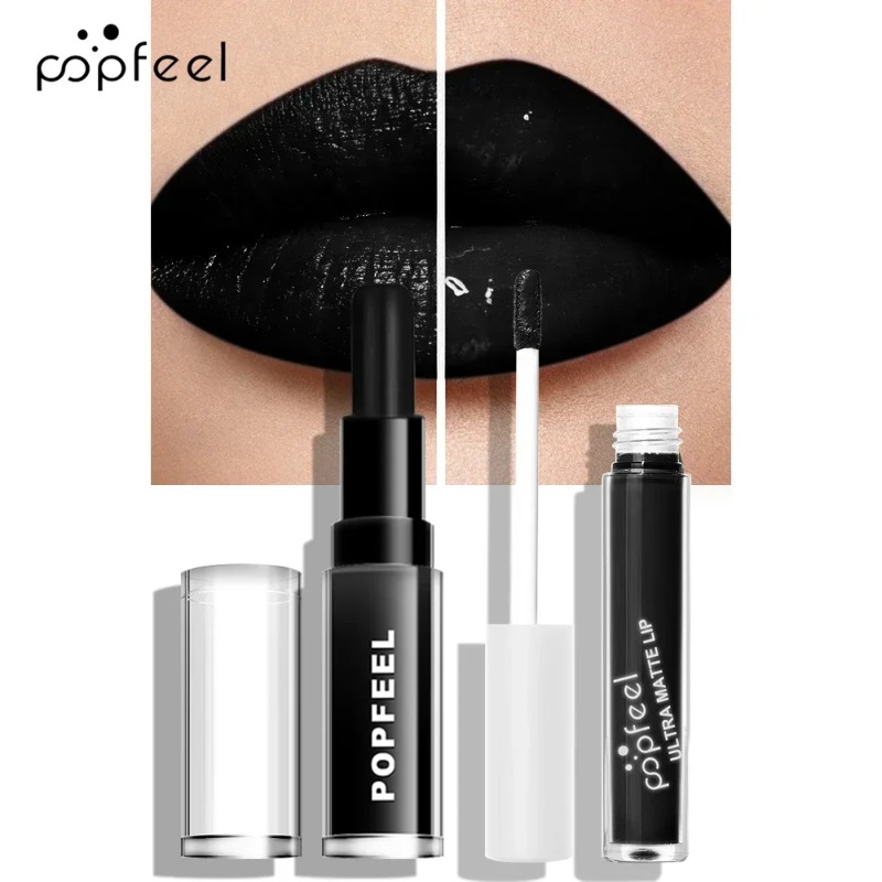 Punkowa Matowa Czarna Pomadka  – Matte Velvet Lip Tint Long Lasting recenzja i cena