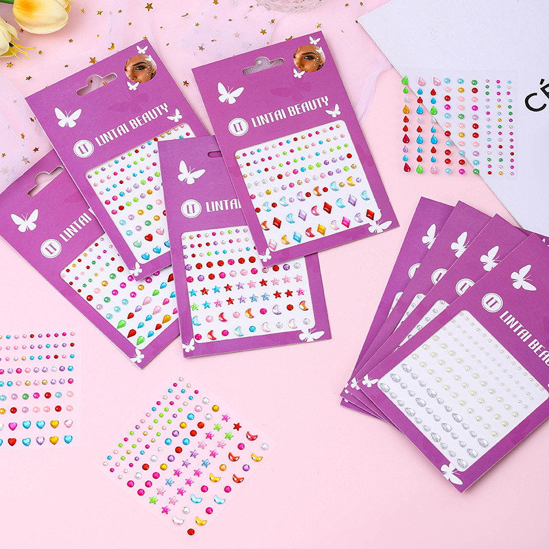 Naklejki na twarz z klejnotami – Nail Art recenzja i cena